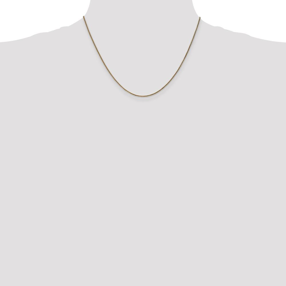14K Yellow Gold 18" Diamond-Cut Spiga Chain with Lobster Clasp by Oro Pregiato