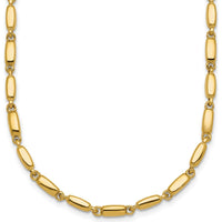 14K Yellow Gold 18" Fancy Bar Link Polished Necklace by 0