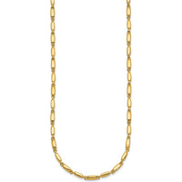 14K Yellow Gold 18" Fancy Bar Link Polished Necklace by 0
