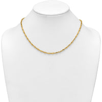 14K Yellow Gold 18" Fancy Bar Link Polished Necklace by 0