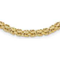 14K Yellow Gold 18" Fancy Byzantine Link Necklace - 4.25mm by 0