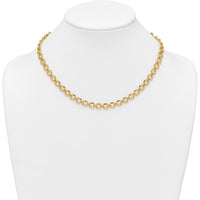 14K Yellow Gold 18" Fancy Circle Link Necklace with Polished 8mm Links by 0