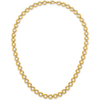 14K Yellow Gold 18" Fancy Circle Link Necklace with Polished 8mm Links by 0