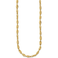 14K Yellow Gold 18" Fancy Twisted Oval Link Necklace by 0