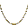 14K Yellow Gold 18" Flat Cuban Chain with Pavé Detail - Lightweight Design by Oro Pregiato