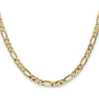 14K Yellow Gold 18" Flat Figaro Chain Necklace - 4.75mm Width by Oro Pregiato