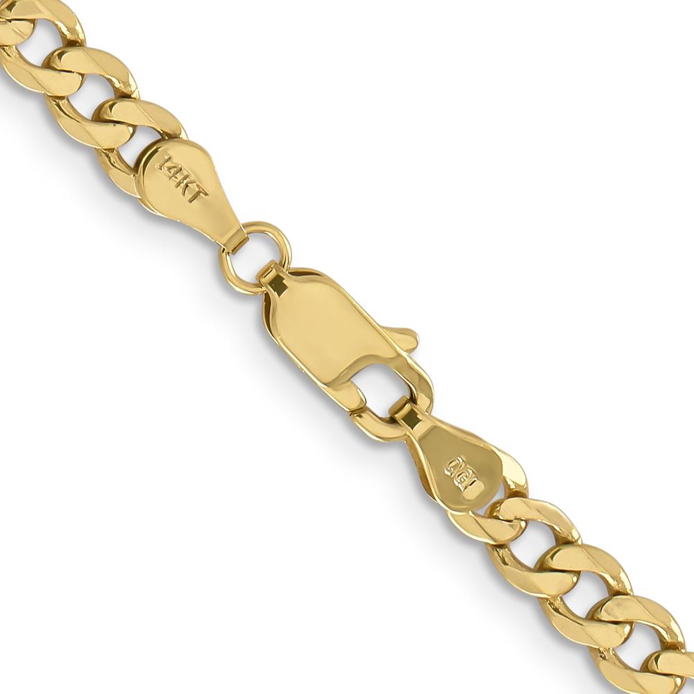 14K Yellow Gold 18" Flat Figaro Chain Necklace - 4.75mm Width by Oro Pregiato