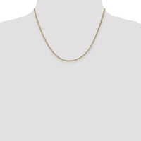 14K Yellow Gold 18" Flat Wheat Chain Necklace - 1.9mm Width with Lobster Clasp by Oro Pregiato