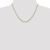 14K Yellow Gold 18" Forzantine Cable Chain Necklace - 2.2mm Width by Oro Pregiato