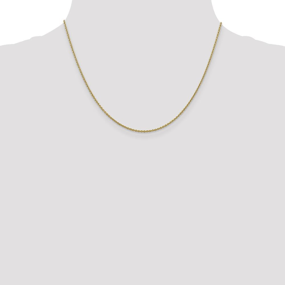 14K Yellow Gold 18" Forzantine Cable Chain Necklace - Polished Finish by Oro Pregiato