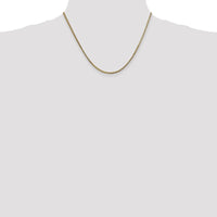 14K Yellow Gold 18" Franco Chain Necklace - 1.5mm Wide, Polished Finish by Oro Pregiato