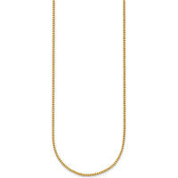 14K Yellow Gold 18" Franco Chain Necklace - 1mm Width with Lobster Clasp by Oro Pregiato