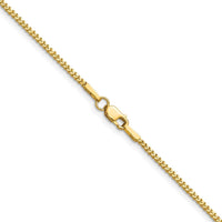 14K Yellow Gold 18" Franco Chain Necklace - 1mm Width with Lobster Clasp by Oro Pregiato