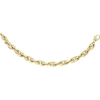 14K Yellow Gold 18" Graduated Double Oval Link Chain with Polished Finish by Orozza Fine Jewelry