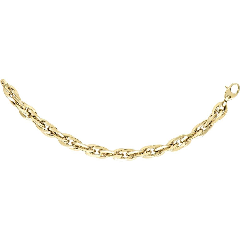 14K Yellow Gold 18" Graduated Double Oval Link Chain with Polished Finish by Orozza Fine Jewelry
