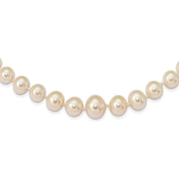 14K Yellow Gold 18" Graduated Freshwater Cultured Pearl Necklace - 4-8mm Pearls by Monteluci Fine Jewelry