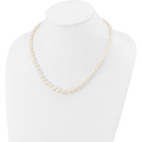 14K Yellow Gold 18" Graduated Freshwater Cultured Pearl Necklace - 4-8mm Pearls by Monteluci Fine Jewelry