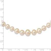 14K Yellow Gold 18" Graduated Freshwater Cultured Pearl Necklace - 4-8mm Pearls by Monteluci Fine Jewelry