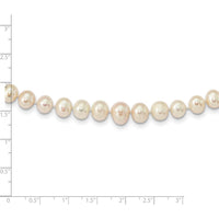 14K Yellow Gold 18" Graduated Freshwater Cultured Pearl Necklace with Pearl Clasp by Monteluci Fine Jewelry