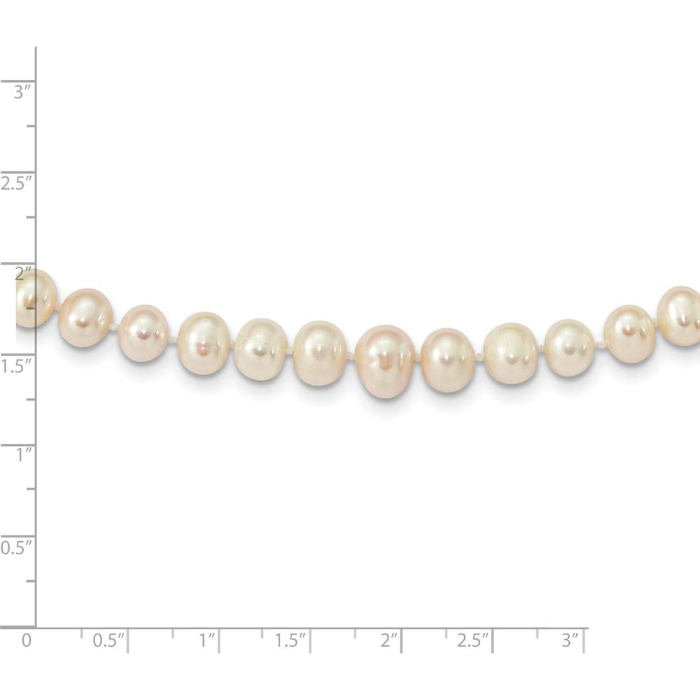 14K Yellow Gold 18" Graduated Freshwater Cultured Pearl Necklace with Pearl Clasp by Monteluci Fine Jewelry