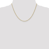 14K Yellow Gold 18" Heavy Baby Rope Chain with Lobster Clasp - 1.3mm Width by Oro Pregiato