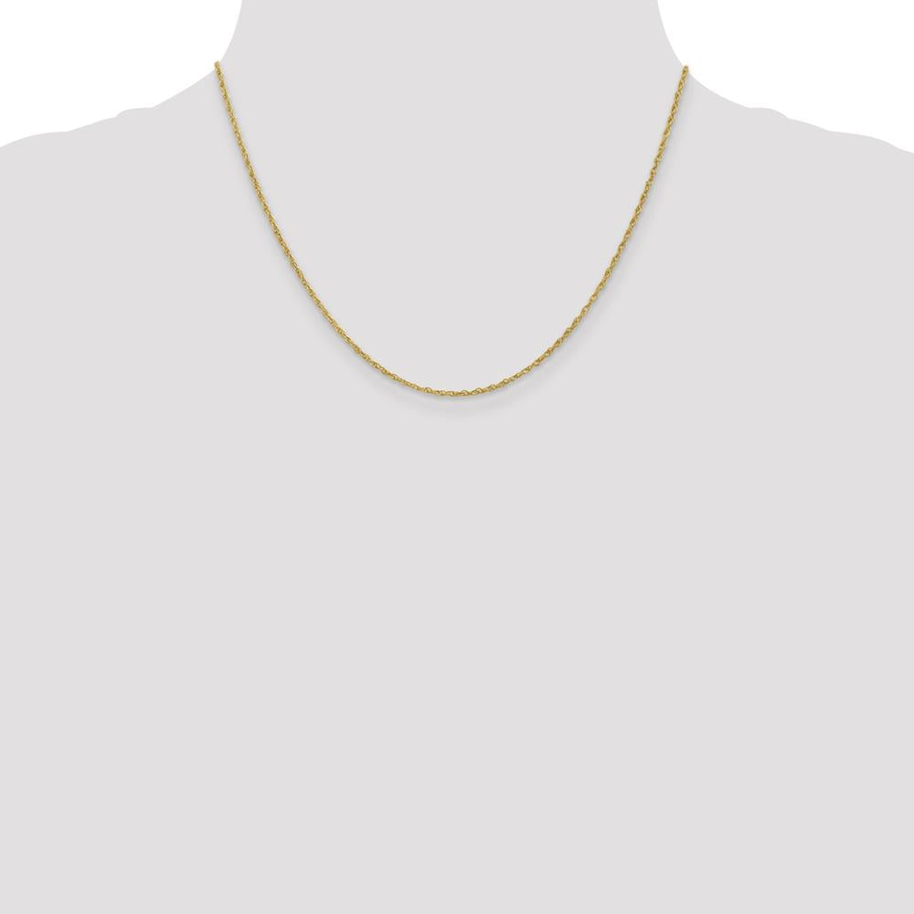 14K Yellow Gold 18" Heavy Baby Rope Chain with Lobster Clasp - 1.3mm Width by Oro Pregiato