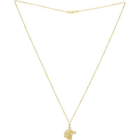 14K Yellow Gold 18" Horse Head Pendant Necklace - 2.18g by Orozza Fine Jewelry