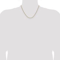 14K Yellow Gold 18-Inch 2.2mm Semi-Solid Beveled Paperclip Chain Necklace by Oro Pregiato