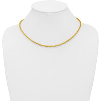 14K Yellow Gold 18-Inch 3mm Franco Chain with Fancy Lobster Clasp by Oro Pregiato