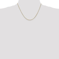 14K Yellow Gold 18-Inch Box Chain Necklace - 1.4mm Width with Lobster Clasp by Oro Pregiato