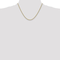 14K Yellow Gold 18-inch Lightweight Flat Bismark Chain - 2.2mm Width by Oro Pregiato