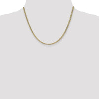 14K Yellow Gold 18-inch Semi-Solid Anchor Chain Necklace - 3.2mm Width by Oro Pregiato