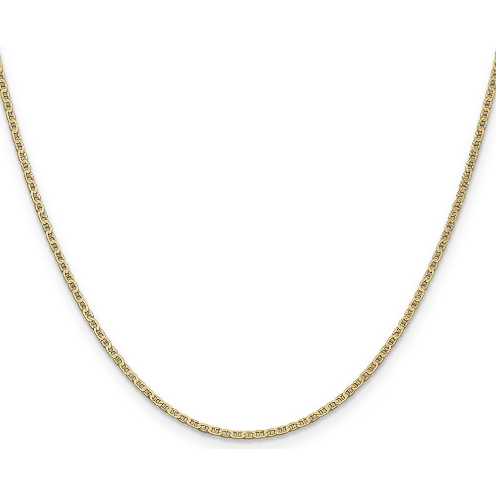 14K Yellow Gold 18" Lightweight Anchor Link Pendant Chain - Polished Finish by Oro Pregiato