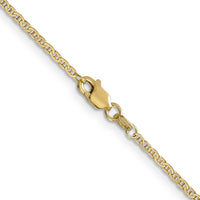 14K Yellow Gold 18" Lightweight Anchor Link Pendant Chain - Polished Finish by Oro Pregiato