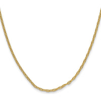 14K Yellow Gold 18" Mariners Link Chain Necklace - 2.35mm Width by Oro Pregiato