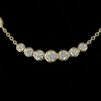 14K Yellow Gold 18" Mixed Shape Station Necklace with Bezel Set Lab Diamonds - 3.14 Carats Total Diamond Weight - Covaloro Fine Jewelry