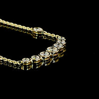 14K Yellow Gold 18" Mixed Shape Station Necklace with Bezel Set Lab Diamonds - 3.14 Carats Total Diamond Weight - Covaloro Fine Jewelry