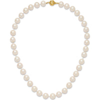 14K Yellow Gold 18" Necklace with 11-12mm Freshwater Cultured Pearls by Monteluci Fine Jewelry
