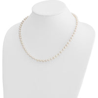 14K Yellow Gold 18" Necklace with 5-6mm White Akoya Saltwater Cultured Pearls by Monteluci Fine Jewelry