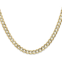 14K Yellow Gold 18" Open Concave Curb Link Necklace with Lobster Clasp by Oro Pregiato