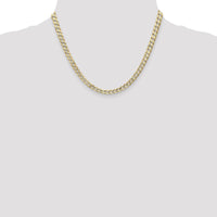14K Yellow Gold 18" Open Concave Curb Link Necklace with Lobster Clasp by Oro Pregiato