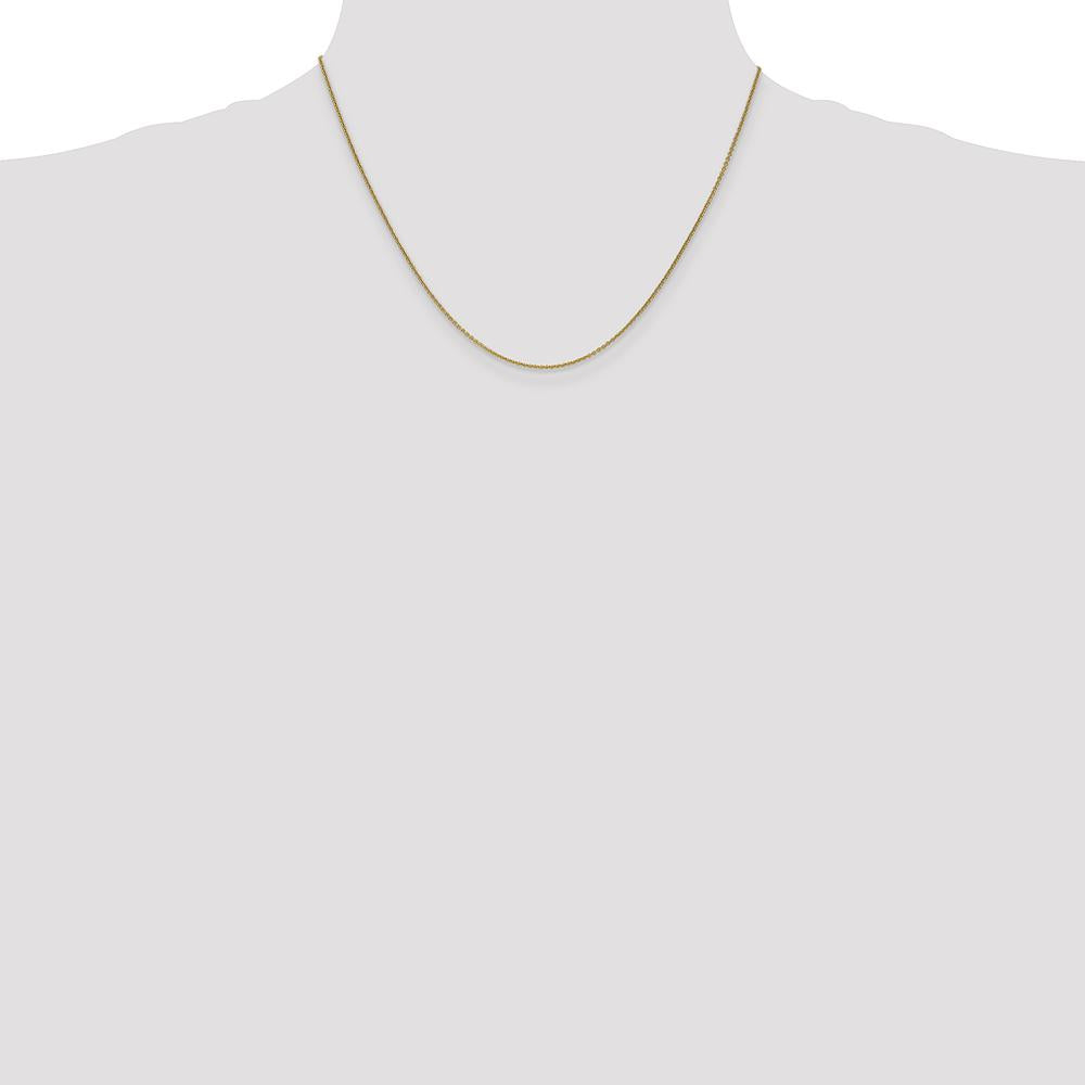 14K Yellow Gold 18" Open Link Cable Chain Necklace - Polished Finish with Lobster Clasp by Official Gold Marks