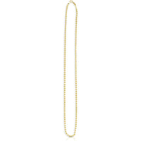 14K Yellow Gold 18" Oval Mirror Link Chain Necklace with Lobster Lock - 2.2mm by Orozza Fine Jewelry