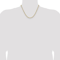 14K Yellow Gold 18" Paperclip Chain Necklace - 3.5mm Width by Oro Pregiato