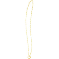 14K Yellow Gold 18" Paperclip Chain Necklace with Invisible Clasp - 3.2mm by Orozza Fine Jewelry