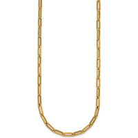14K Yellow Gold 18" Paperclip Link Necklace with Polished 4mm Fancy Lobster Clasp by 0