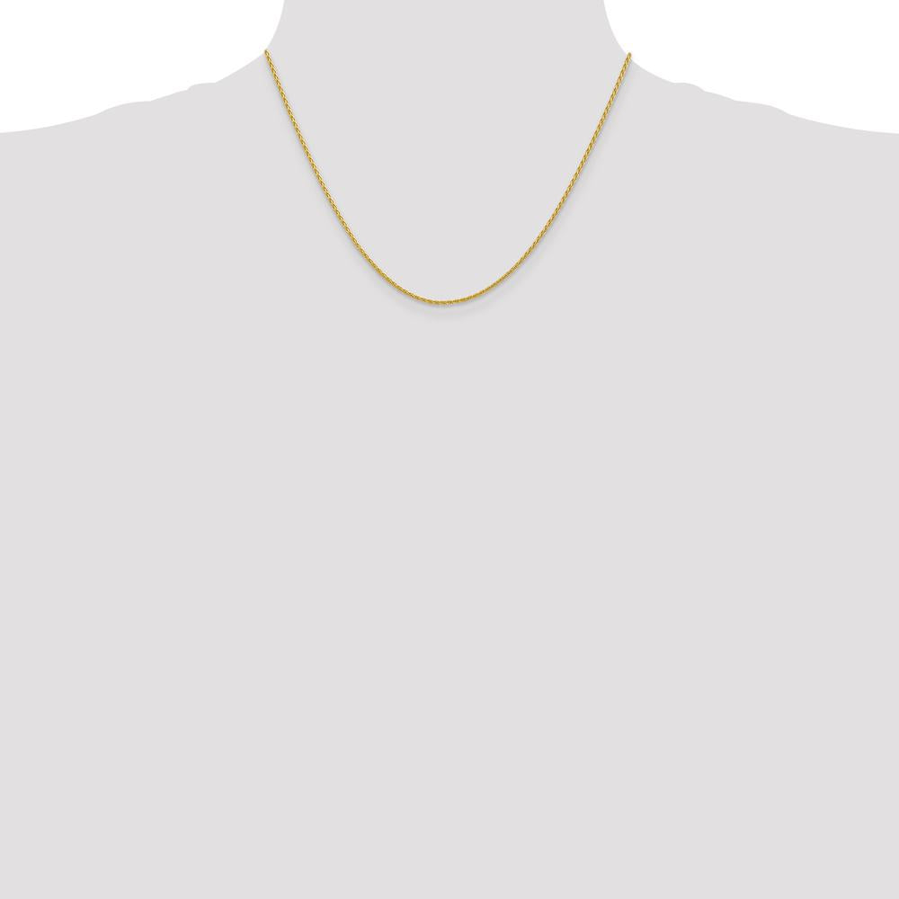 14K Yellow Gold 18" Parisian Wheat Chain Necklace - 1.5mm Width by Oro Pregiato
