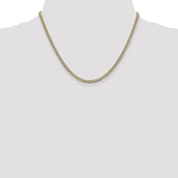 14K Yellow Gold 18" Pavé Curb Chain with Rhodium Accents - 3.4mm Width by Oro Pregiato