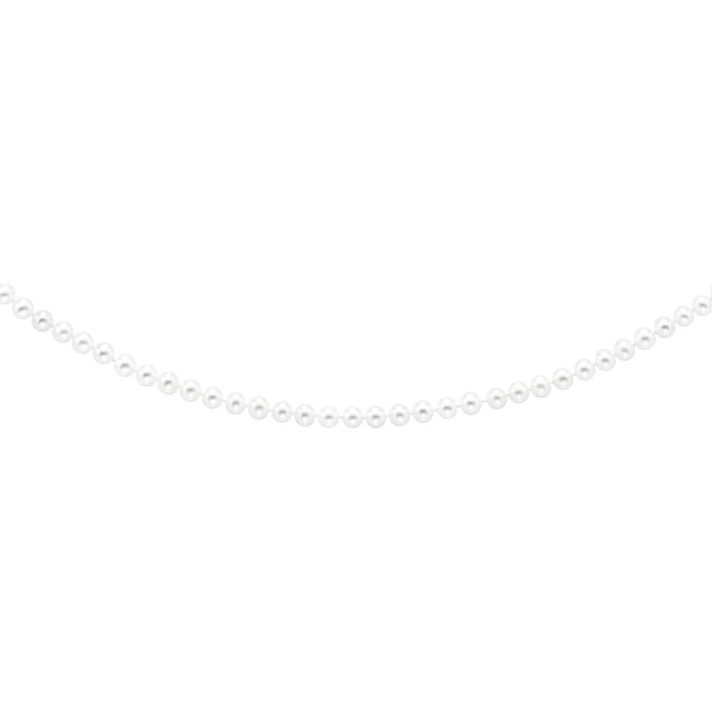 14K Yellow Gold 18" Pearl Strand Necklace with 6.5-7.0MM Lustrous Pearls by Orozza Fine Jewelry