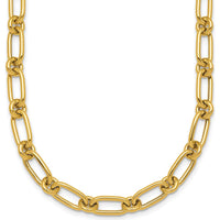 14K Yellow Gold 18" Polished 6mm Oval and Circle Link Necklace by 0